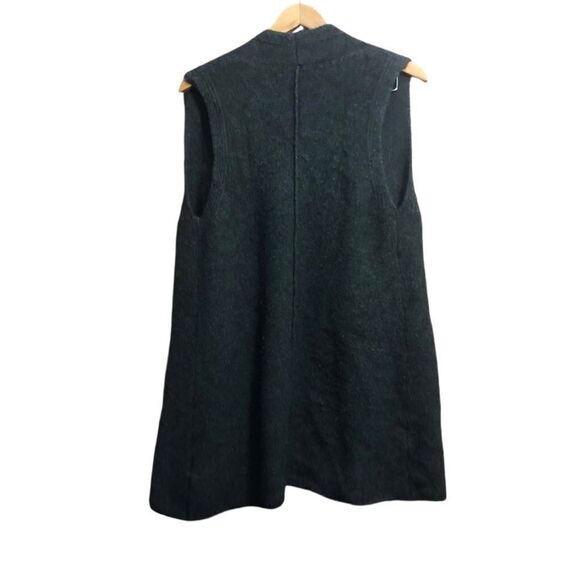 Tahari Women’s Size Large Open Front Mid Length Vest Pockets Gray - Picture 4 of 6